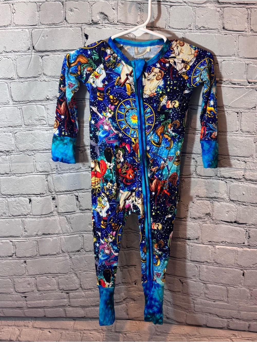 Sugar Swan Zodiac Signs Bamboo Zippie Romper